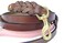 Soft Touch Collars Heavy Duty Leather Braided Dog Leash Brown with Pink Padded Handle 6ft
