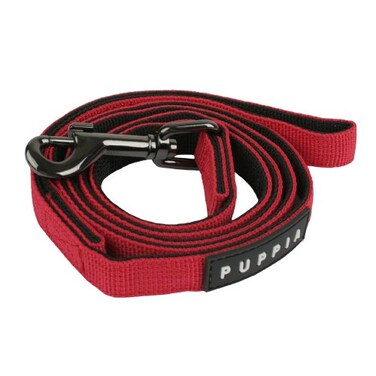 Puppia Two Tone Dog Lead Strong Durable Comfortable Grip Walking Training Leash for Small Medium Dog Red Medium
