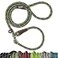 Friends Forever Extremely Durable Dog Rope Leash Premium Quality Training Slip Lead Reflective Thick Heavy Duty Sturdy No Pull Comfortable For The Strong Large Medium Small Pets 6 feet Olive