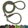 Friends Forever Extremely Durable Dog Rope Leash Premium Quality Training Slip Lead Reflective Thick Heavy Duty Sturdy No Pull Comfortable For The Strong Large Medium Small Pets 6 feet Olive