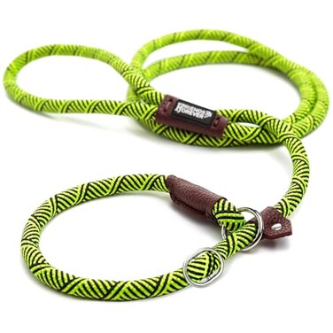 Friends Forever Extremely Durable Dog Rope Leash Premium Quality Training Slip Lead Reflective Thick Heavy Duty Sturdy No Pull Comfortable For The Strong Large Medium Small Pets 6 feet Green