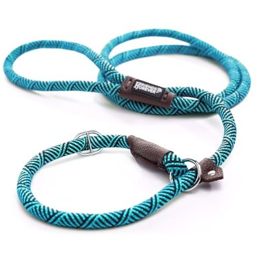 Friends Forever Extremely Durable Dog Rope Leash Premium Quality Training Slip Lead Reflective Thick Heavy Duty Sturdy No Pull Comfortable For The Strong Large Medium Small Pets 6 feet Blue