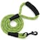 Mile High Life Comfortable Padded Handle Dog Leash Mountain Climbing Rope Leash Heavy Duty 4 Feet Black Lime Green