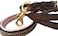 Soft Touch Collars 4ft x 12 Inch Wide Leather Braided Dog Leash Brown with Pink Padded Handle for Small Dogs