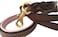 Soft Touch Collars 4ft x 12 Inch Wide Leather Braided Dog Leash Brown with Pink Padded Handle for Small Dogs