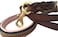 Soft Touch Collars 4ft x 12 Inch Wide Leather Braided Dog Leash Brown with Pink Padded Handle for Small Dogs