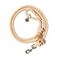 Glow Pups Luxury Neutral Rope Dog Leash for Small Medium Large Breeds Strong Metal Clasp Comfortable Loop Handle Stylish Dog Leashes 5 Foot Tan Color