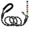 Petmegoo Heavy Duty Black Dog Leash 55ft Reflective Rope Leash with Soft Padded Handle 18120 lbs Dogs