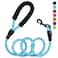 Petmegoo 5ft 12in Blue Dog Leash for Large Medium Dogs Reflective Heavy Duty Rope Leash with Soft Padded Handle 18120 lbs