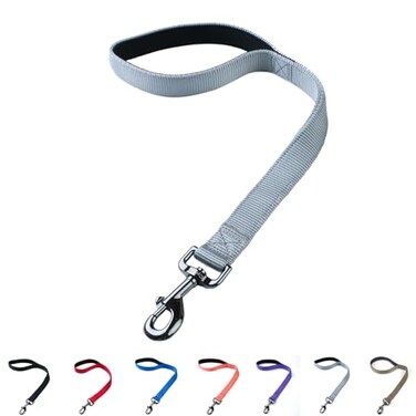 Cyclpet Premium 18 Inches Nylon Short Leash with Soft Nylon and Comfortable Padded Handle for Large Medium Breed Dogs Daily Use JoggingWalkingTraining etc18 Inches Ultimate Grey