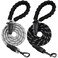 BARKBAY Dog Leashes for Large Dogs Heavy Duty Dog Leash 2 Pack 5 FT with Comfortable Padded Handle Highly Reflective Threads for Medium Large Dogs Walking Training Running 5FT12GrayBlack
