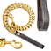 txprodogchains Big Chew Proof Dog Leash for Large Dogs 32MM Thick Gold Chain Leash with Leather Padded Handle Gold 3FT