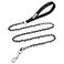 S-ETOVUS Chain Dog Leash Chew Proof Metal Leash for Medium Large Dogs Chain Link Dog Anti Chew 52FT 4FT Strong Anti Bite Comfortable Soft Padded Handle Black 4FT530lb
