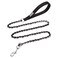 S-ETOVUS Chain Dog Leash Chew Proof Metal Leash for Medium Large Dogs Chain Link Dog Anti Chew 52FT 4FT Strong Anti Bite Comfortable Soft Padded Handle Black 4FT530lb