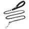S-ETOVUS Chain Dog Leash Chew Proof Metal Leash for Medium Large Dogs Chain Link Dog Anti Chew 52FT 4FT Strong Anti Bite Comfortable Soft Padded Handle Black 4FT530lb
