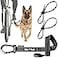 BIKE AND DOG Dog Leash and Harness for Bicycle Harness with 3 Rings 2 are Sides Includes 2 Special Cable Ties for Bicycle Patented Black Leash