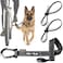 BIKE AND DOG Dog Leash and Harness for Bicycle Harness with 3 Rings 2 are Sides Includes 2 Special Cable Ties for Bicycle Patented Black Leash