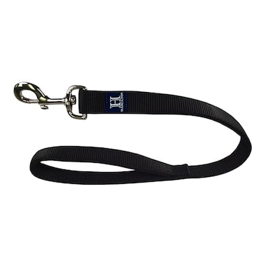 Hamilton Double Thick Nylon Dog Training Lead 1 Wide by 6 Long with TangleFree 360 Swivel Snap Black