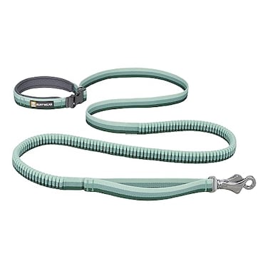 Ruffwear Roamer Bungee Dog Leash for Running Biking or Hiking Can be Used HandHeld or HandsFree River Rock Green 7311