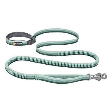 Ruffwear Roamer Bungee Dog Leash for Running Biking or Hiking Can be Used HandHeld or HandsFree River Rock Green 557
