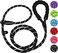 BOOEUDI Dog Leash 6 FT Heavy Duty Dog Leashes Durable Premium Quality Strong Rope Slip Leash with Comfortable Padded Handle and Highly Reflective Threads for Small Medium and Large Dogs Black