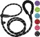 BOOEUDI Dog Leash 6 FT Heavy Duty Dog Leashes Durable Premium Quality Strong Rope Slip Leash with Comfortable Padded Handle and Highly Reflective Threads for Small Medium and Large Dogs Black