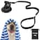 WEYASIU Dog Bathing Tether with Heavy Suction Cup Dog Grooming Tub Restraint Soft Nylon Leash with Adjustable Collar for Pet Dog Cat Shower and Grooming Red
