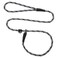 Mendota Pet Slip Leash Dog Lead and Collar Combo Made in The USA Black Ice Silver 12 in x 6 ft for Large Breeds