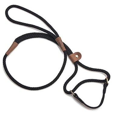 Mendota Pet Dog Walker Martingale Style Leash Leash Collar Combo Made in The USA Black 12 in x 6 ft for Large Breeds