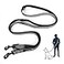 Tuff Pupper Heavy Duty Multi Function Crossbody Leash 6 Uses in One Cross body Leash 8 Feet Hands Free Leashes Two Dog Leashes Ballistic Nylon Thick Neoprene Padding Small Medium Large Dogs