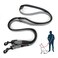 Tuff Pupper Heavy Duty Multi Function Crossbody Leash 6 Uses in One Cross body Leash 8 Feet Hands Free Leashes Two Dog Leashes Ballistic Nylon Thick Neoprene Padding Small Medium Large Dogs