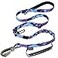 Hotsky Tactical Dog Leash Heavy Duty for Medium Large Dogs that Pull46Ft Strong Bungee Shock Absorbing No Pull Dog Leash with Padded Double Handle and Car SeatbeltPurple Camo
