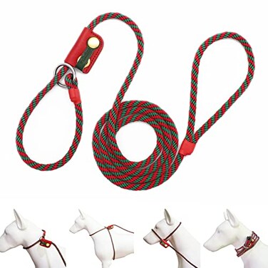 WalktimeSlip Lead Dog LeashDogs Harness and Leash Set for Walking Head Collar with Rope Leashes for Pulling DIY Dog Scarf