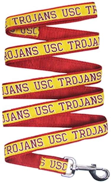 Pets First NCAA PET Leash Large USC Trojans Shiny Colorful Leash for Dogs Cats Licensed by The NCAA