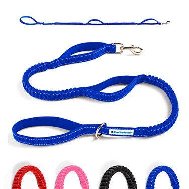 Shed Defender Bungee Dog Leash wThree Padded Handles Seen on Shark Tank 4FT to 6FT Shock Absorbing Dog Leash Dogs Heavy Duty Traffic Control Leash for Walking Training Running