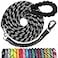 jenico Long Dog Leash 15 FT Heavy Duty Rope Leashes for Dogs Training with Swivel Lockable Hook Reflective Threads Bungee and Padded Handle Dog Lead for Large Small Medium Dogs Outside Walking Hiking