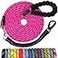 jenico Long Dog Leash 15 FT Heavy Duty Rope Leashes for Dogs Training with Swivel Lockable Hook Reflective Threads Bungee and Padded Handle Dog Lead for Large Small Medium Dogs Outside Walking Hiking