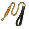 AIYIDI 1ft 2ft 3ft Strong Gold Metal Cuban Curb Link Chain 14mm Stainless Steel Dog Safety Leash Buffer Spring LaborSaving Genuine Leather Handle Dog Leash Gold24inch