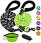 COOYOO 2 Pack Dog Leash 6 FT Heavy Duty Comfortable Padded Handle Reflective Dog Leash for Medium Large Dogs with Collapsible Pet Bowl Set 6BlackGreen