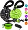 COOYOO 2 Pack Dog Leash 6 FT Heavy Duty Comfortable Padded Handle Reflective Dog Leash for Medium Large Dogs with Collapsible Pet Bowl Set 6BlackGreen