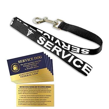 WORKINGSERVICEDOG.COM Service Dog Leash Includes 5 Federal Law Handout Cards Can Be Used with or Without a Service Dog Vest