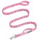 OutdoorMaster Bungee Dog Leash Heavy Duty Dog Leash with Shock Absorption 2 Padded Handles Training Leash Improved Dog Safety and Comfort Pink 6 FT
