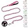 HOMIMP Chew Proof Dog Leash for Medium Large Dogs Reflective 6 FT Heavy Duty Metal Chain Dog Leashes with Soft Padded Handle Anti Bite Durable Rope Leashes for Pitbull Non Chewable