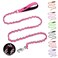 HOMIMP Chew Proof Dog Leash for Medium Large Dogs Reflective 6 FT Heavy Duty Metal Chain Dog Leashes with Soft Padded Handle Anti Bite Durable Rope Leashes for Pitbull Non Chewable