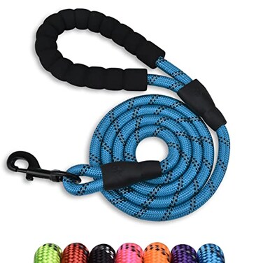 Panykoo 56 FT Strong Pet Dog Leash with Soft Padded HandleHighly Reflective Rope for Night Walking360Degree Rotating Metal Buckle Without TanglesSuitable for SmallMedium and Large Dogs5ft