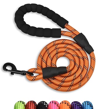 Panykoo 56 FT Strong Pet Dog Leash with Soft Padded HandleHighly Reflective Rope for Night Walking360Degree Rotating Metal Buckle Without TanglesSuitable for SmallMedium and Large Dogs6ft