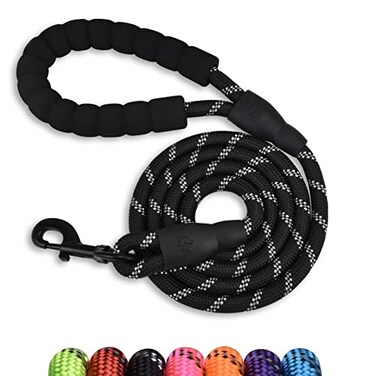 Panykoo 56 FT Strong Pet Dog Leash with Soft Padded HandleHighly Reflective Rope for Night Walking360Degree Rotating Metal Buckle Without TanglesSuitable for SmallMedium and Large Dogs6ft