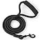 Mile High Life Dog Leash with Comfortable Padded Handle Black Nylon Rope Leash Heavy Duty 4 Feet Dog Leashes Black