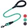 VIVAGLORY Rope Dog Leash Roperex Dog Leash with Soft Padded Handle for Walking Training Strong Rope Reflective Heavy Duty for Pet 12IN x 3FT 65150 lbs Turquoise