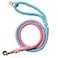 Glow Pups Rope Dog Leash Stylish Ombre Design Durable Sturdy with 360 Rustproof Swivel Hook Ideal Length 59 inches Comfortable Dogs Pink Blue